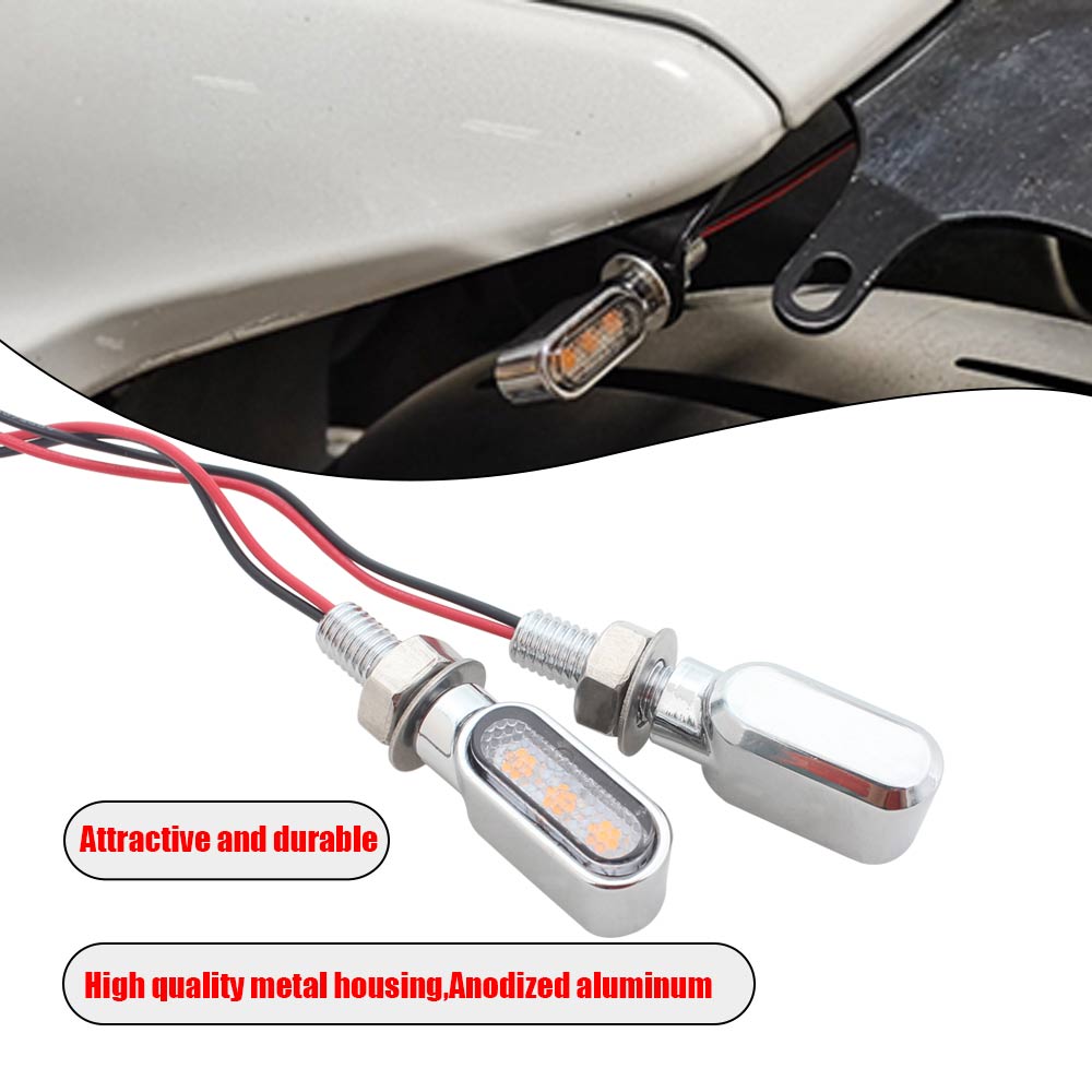 Motorcycle Part 12V LED Turn Signal Light E Mark Running Indicator Lamp Amber clignotant Moto intermitente Blinker Lights