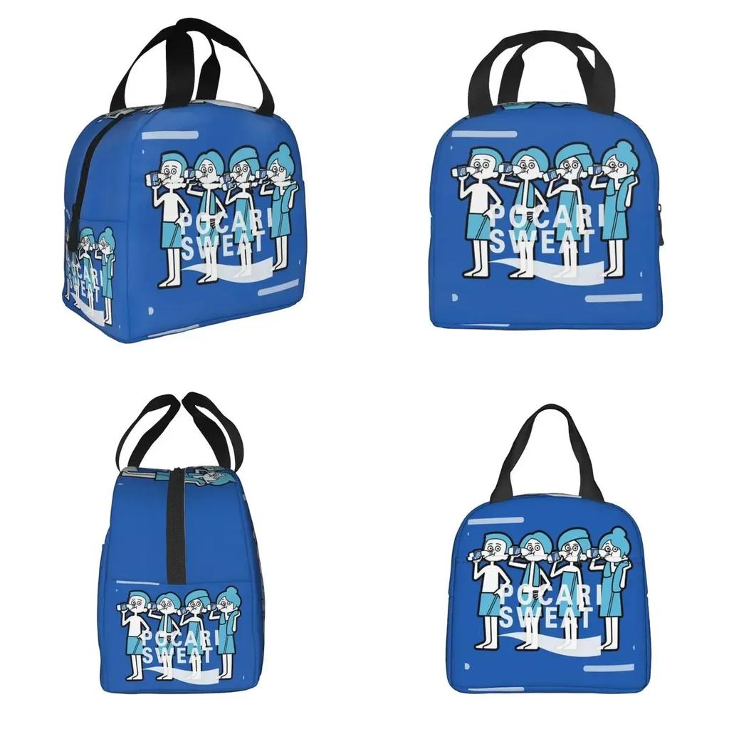 Just Some Pocari Sweat Insulated Lunch Bag for Women Kids Leakproof Food Boxes Thermal Lunch Box Tote