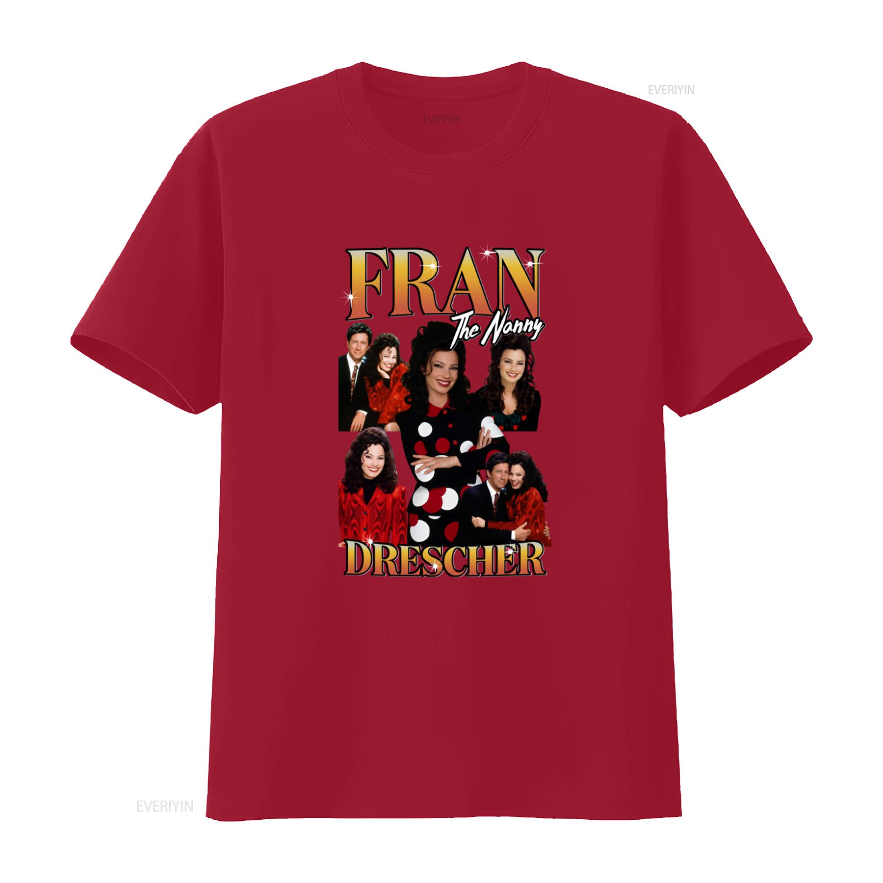 Fran Drescher The Nanny 90S Retro Style Bootleg T Shirt vintage Washed Soft homme streetwear Top For Everyday Wear Versatile S