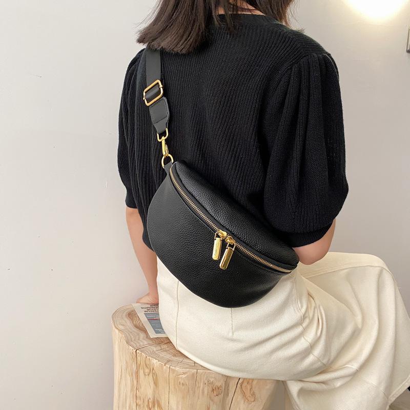 Fashion Small Bag Women's Bag  New Versatile Shoulder Bag Summer Messenger Bag Textured Breast Bag