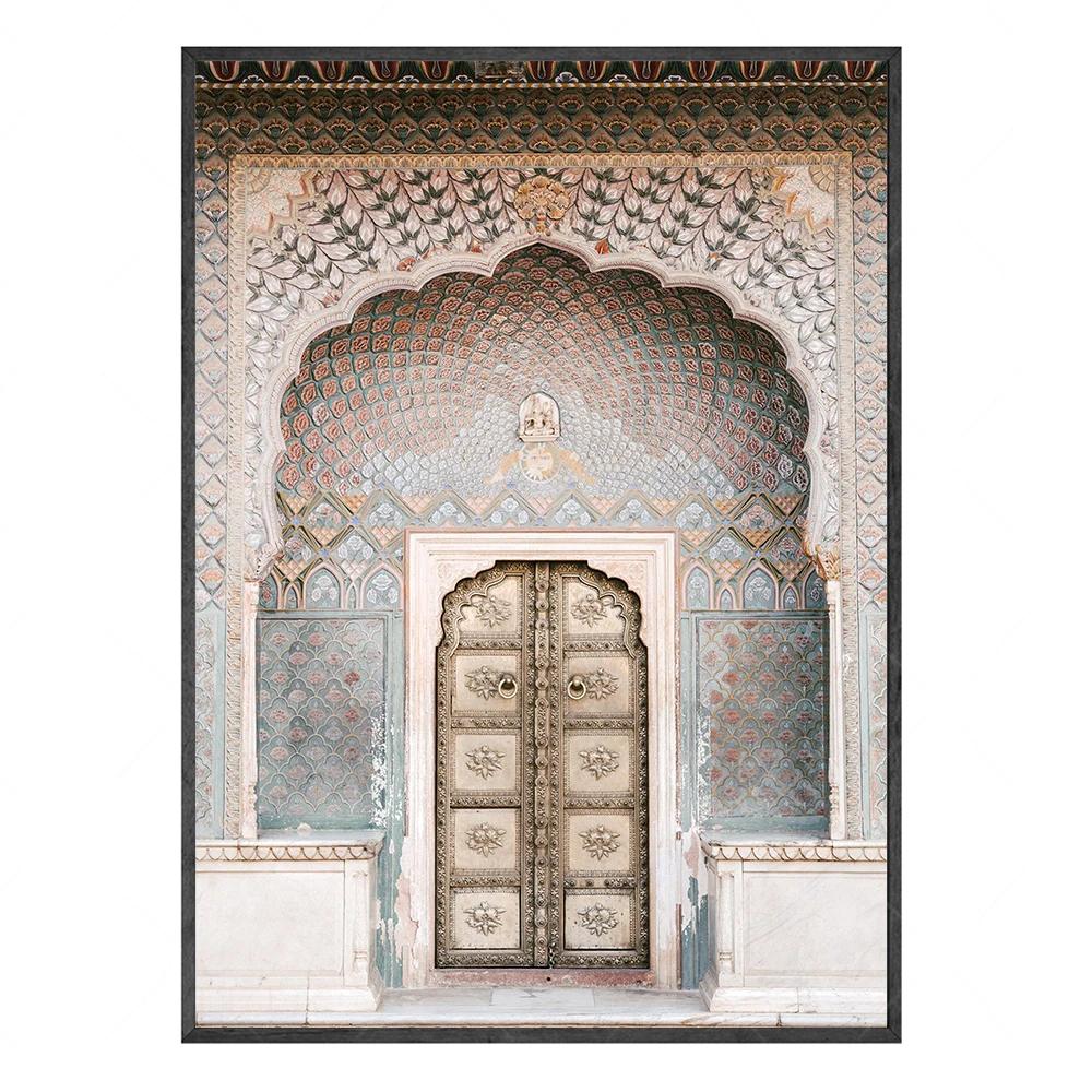 Moroccan Wall Art Canvas Print Marrakesh Architecture  Boho Poster Wall Decor Desert Art Picture Decoration Painting for Home