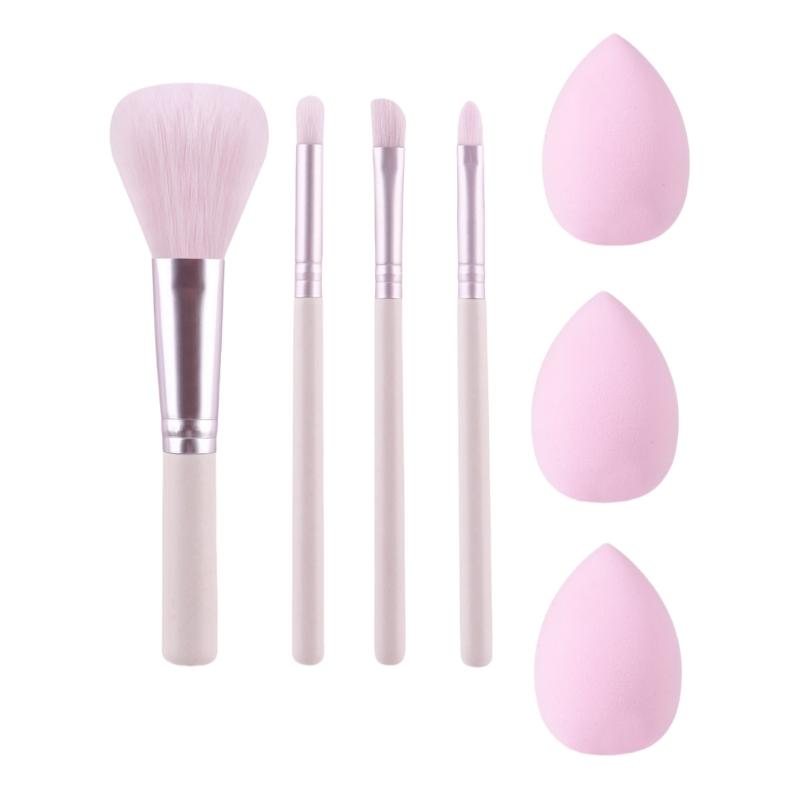 Makeup Brush Set with 3 Makeup Sponge Liquid Makeup Powder Concealers Blush Eyeshadow Applicator Valentines Day Gifts 1