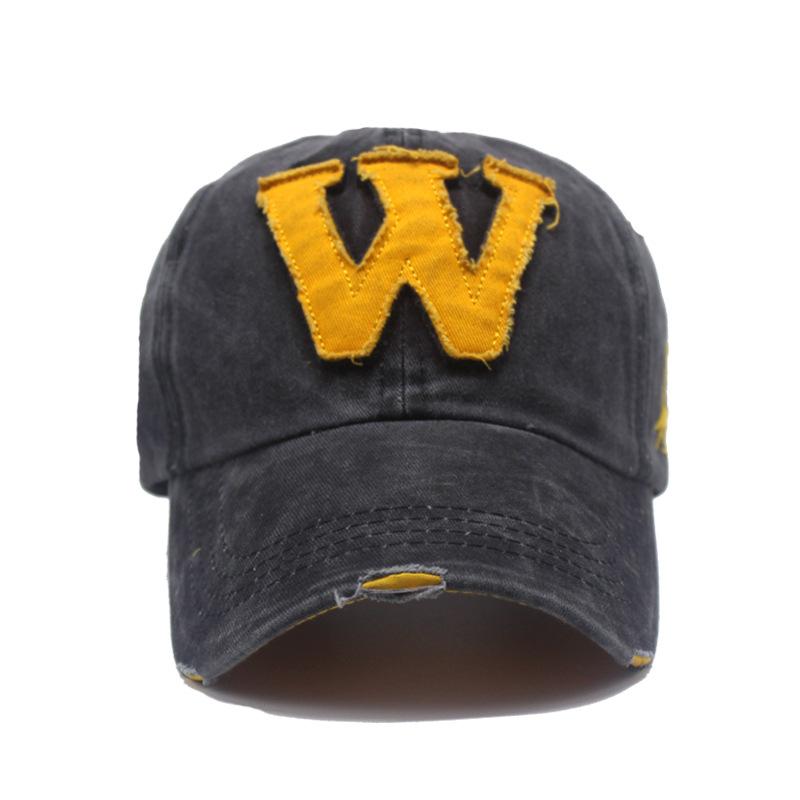 Hot-selling new trendy men's and women's sun hats summer sun protection hats W letter hats old cap spot