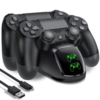 PS4 Controller Charging Dock with Charging Cable, Fast Charging PS4 Controller Station, Suitable for PlayStation 4 Dual Controller Charger