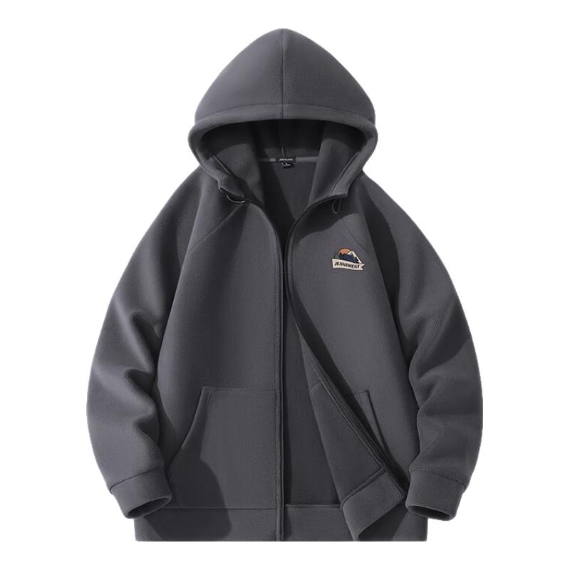 

Men s Casual Fleece-Lined Hooded Jacket XL