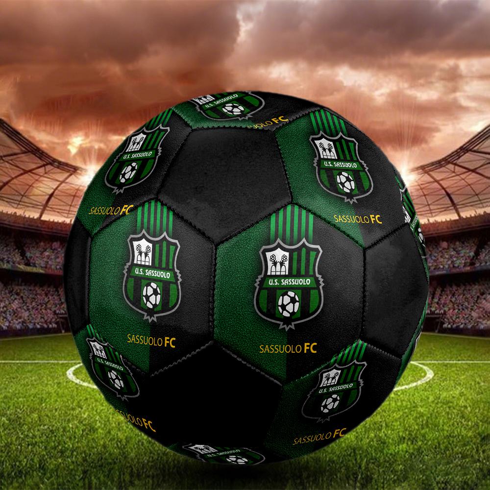 Sassuolo FC Soccer Ball, Colorful, Suitable for All Ages, Machine-stitched, PVC Material, Competition Grade, Durable and High Bounce