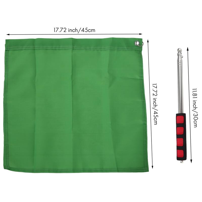 2 PCS Telescopic Flagpole 78.74Inch/2.0M Multicolor And 5PCS Horse Training Flag, Tour Guide Flag, Horse Flag Five Colors