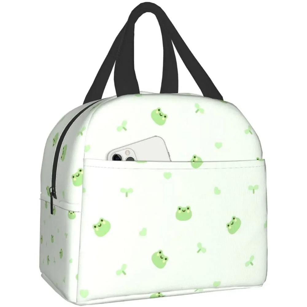Zabawna Urocza Żaba Zwierzę Torba na Lunch Podróżne Pudełko Praca Bento Termiczna Wielokrotnego Użytku Torba Piknikowa Pudełka Izolowane Torby na Zakupy dla Kobiet Mężczyzn