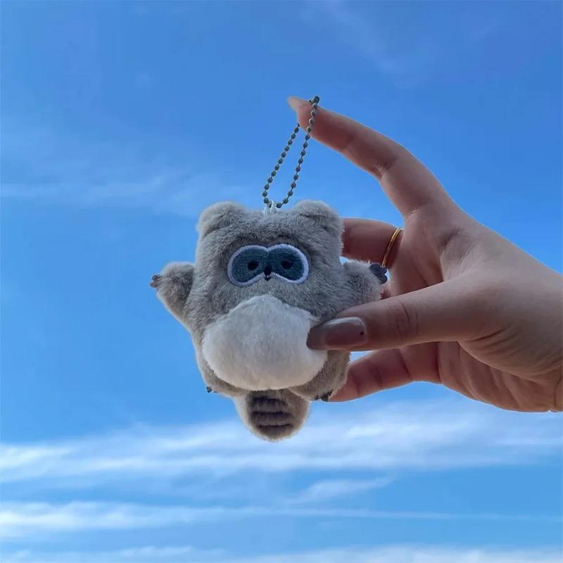 Mini Plush Keychains Animal Toys Soft Plush Doll Pendant Keychain Stuffed Backpack Decoration Cartoon Bag Charms Kids Gift