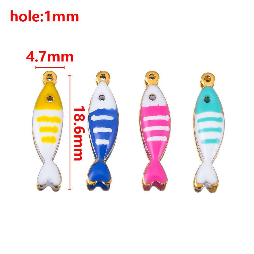 20pcs Stainless Steel Cute Marine Dolphin Octopus Crab Fish Tail Starfish Charms Necklace Earring Pendant for DIY Jewelry Making