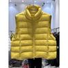 Light down vest women's ribs short stand-up collar, new super good-looking white duck down small vest tide