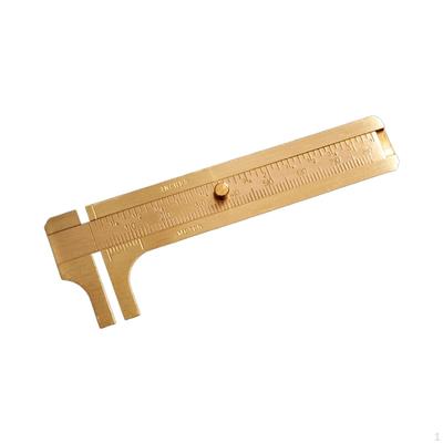 Compact Sliding Gauge Dual Scales Metal Pocket Ruler for Instrument Maintenance