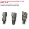 10mm Shank 16.5-30MM Screw Thread Wooden Door Lock Slotting Cutter CNC Bottom Cleaning Router Bit Woodworking Milling Hand Tools