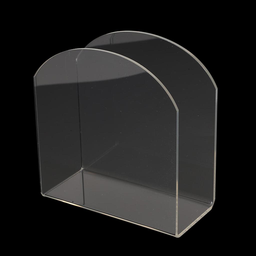 Akryl Serviettdispenser Holder Drikkebrett U-formet Gjennomsiktig Kleenexboks Serviettstativ for Lommetørkle Oppbevaringsstativ