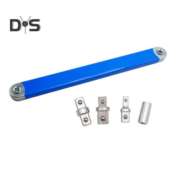 

Удлинительный ключ с набором адаптеров для привода, высокопрочный, широкопрофильный, с храповым механизмом, комплект адаптеров для дрели