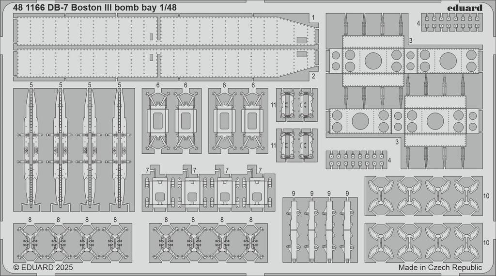 eduard Scale Big Ed Boston III Parts Set HK Plastic Model Parts EDUBIG49460 1/48 DB-7 (British Version) (for Models) (Airplane)