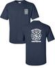 Volunteer Fire Fighter Firefighter Maltese Badge FRONT/BACK Unisex Tee Shirt 298