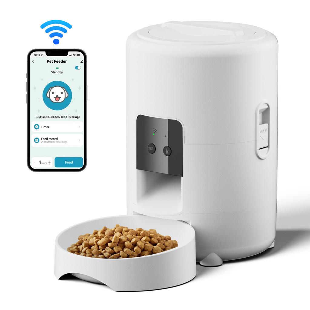 2L Large Capacity Button Wi-Fi & Camera Controlled Pet Feeding Machine Automatic Pet Feeder Smart Dog Cat Food Dispenser