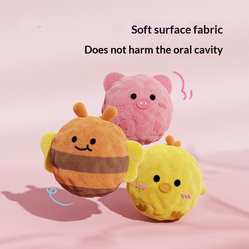 Squeaky Dog Chew Toy Portable Plush Spiky Ball Interactive Pet Play Toy for Dog Travel Camping Boredom Relief Use