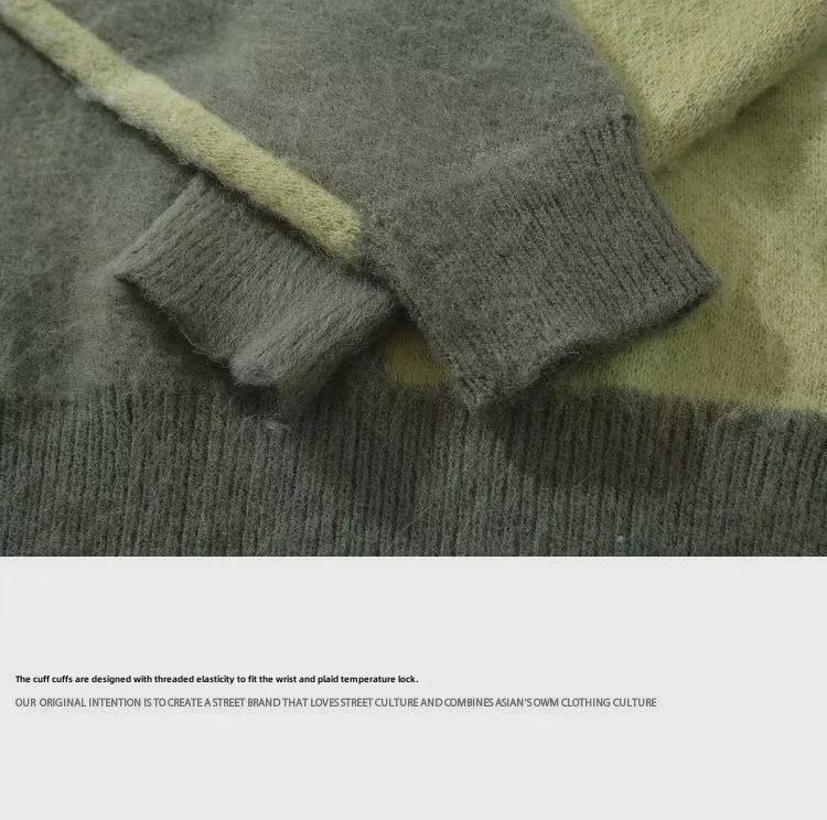 Euroamerikanischer Herbst/Winter Katzenmuster Jacquard Strickpullover - Langärmlig, Lockere Passform, Rundhalsausschnitt, Lässiger Komfort