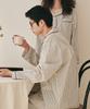 [OGGITT] Standard Bean Stripe Long Sleeve Pajama Set [Shipped from Korea] 100% Authentic