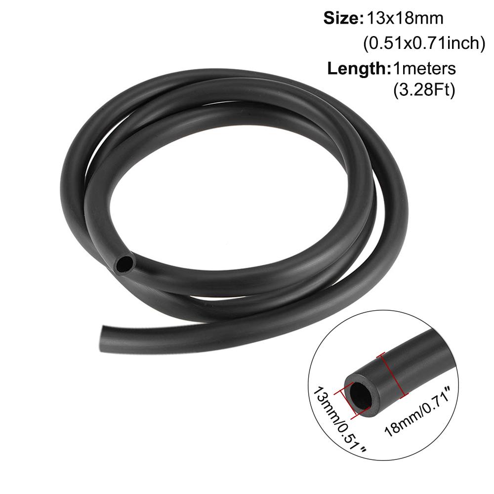 3/1M Black Smooth Nitrile Rubber Hose 3-19mm, Oil Resistant Petrol Diesels Fuel Line for Carburetor, Auto Motorcycle