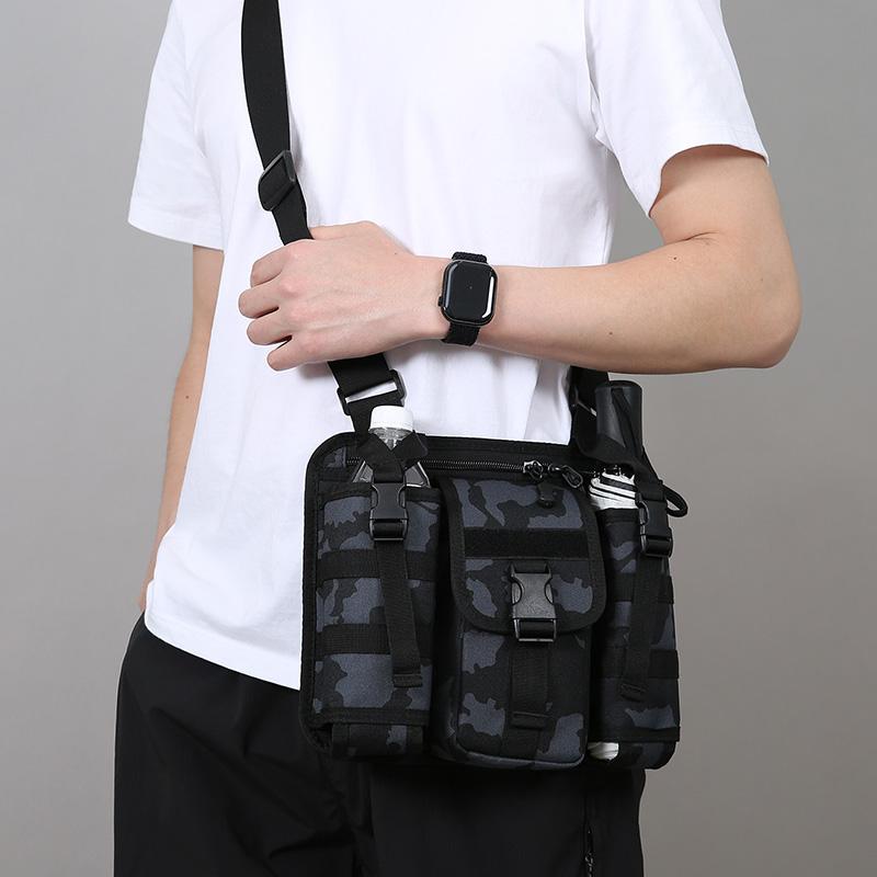 Large Capacity Men's Crossbody Bag Outdoor Sports Shoulder Bag Water Kettle Bag
