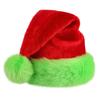 Festive Christmas Santa Hat with Neon Green and Red Decorations for Holiday Party Costume Accessories
