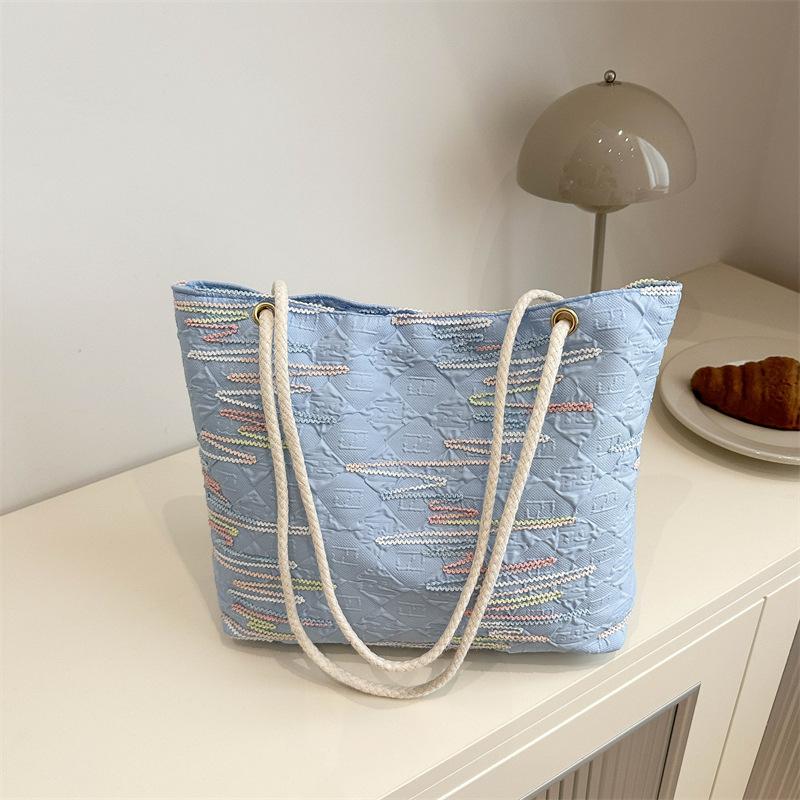 Large Capacity Canvas Bag, Fashion Shoulder Bag, Literary Small Fresh Underarm Bag, Niche Versatile Women'S Bag