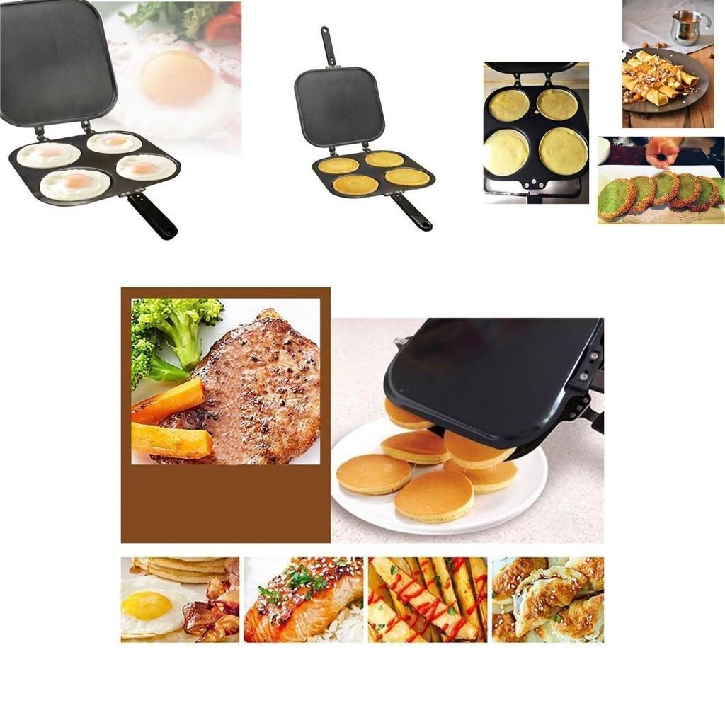 Vierloch-Pfannkuchenmaker Antihaftpfanne - Langlebige Küchenwerkzeuge für die einfache Frühstückszubereitung