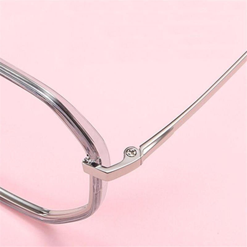Transparent Gray Polygon Nearsighted Glasses Women Men  Oval Short-Sight Eyewear Prescription Spectacles 0 -1.0 -1.5 To -6.0