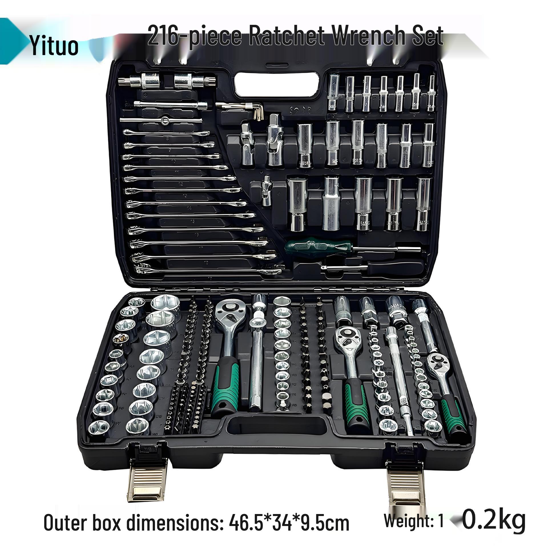 216-Piece Vertical Car Repair Socket & Mechanic Tool Set