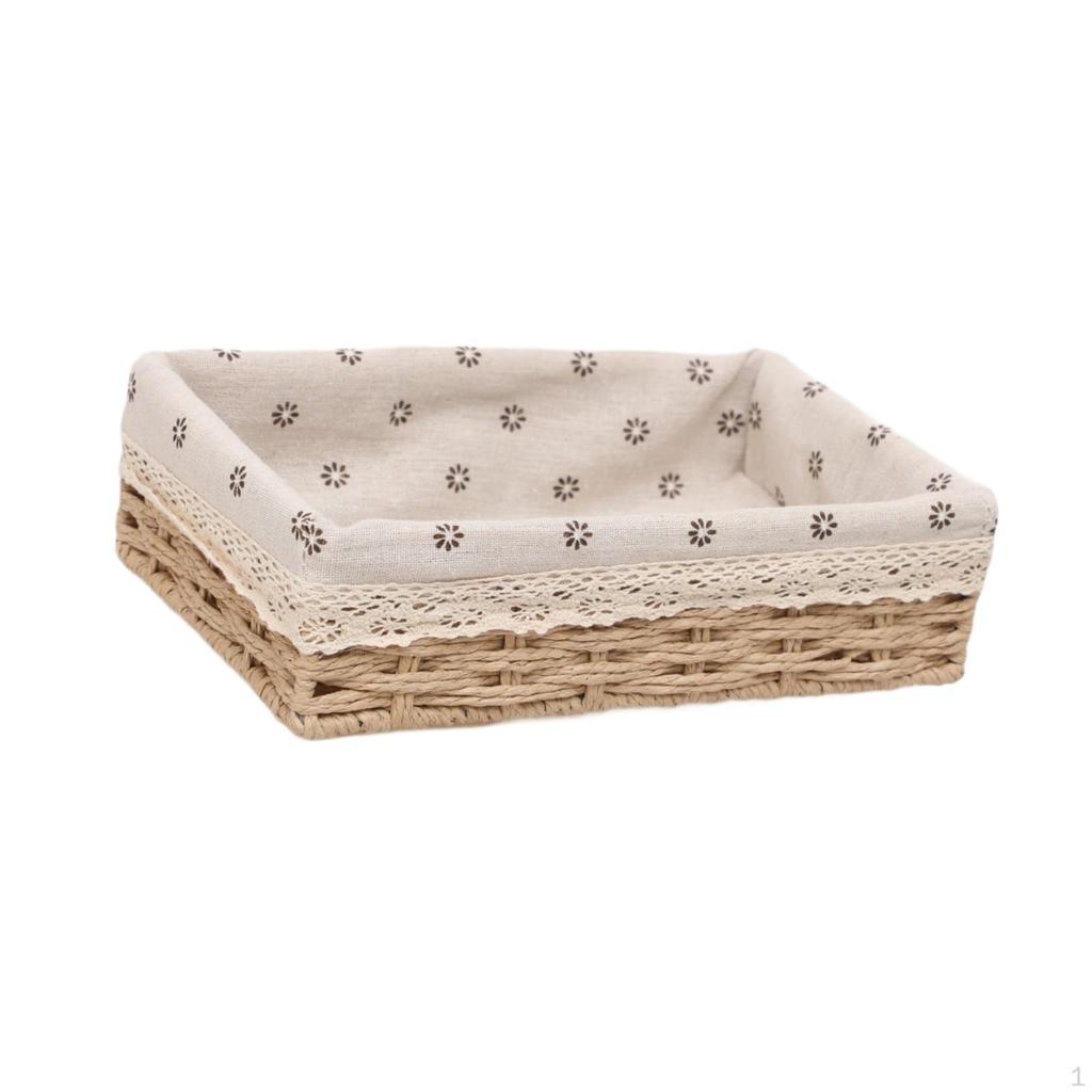 Handwoven Basket for Storage And Organization, Stackable Macrame Box Food Drinks
