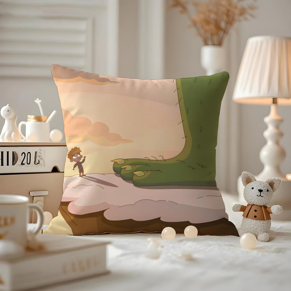 Lost In Play Cushion Cover Anti-dustmite Pillowcase Invisible Zipper Silky Short Plush Sofa Cushion Cover 12x12Inch