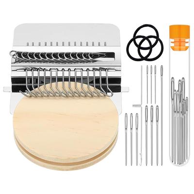 Beginner Darning Weaving Kit 14/21/28 Hooks Patch Repair Mending Tools Small Knitting Accessories Sewing Craft Supplies