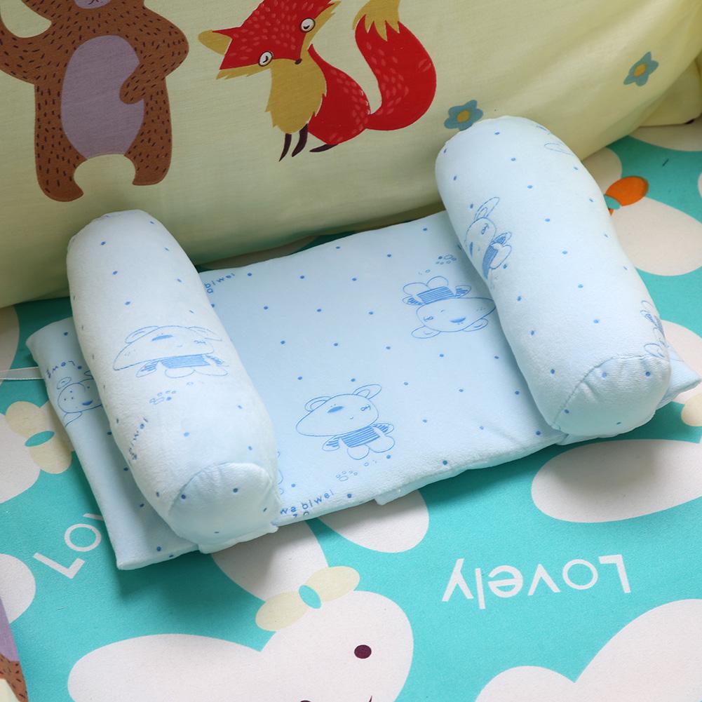 Baby Pillow Anti Roll Cotton Infant Sleep Prevent Flat Head Cushion for Newborn