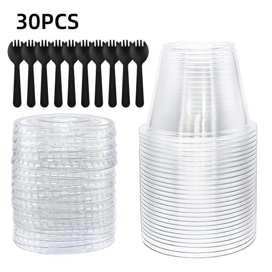 10/20/30/50Pcs Dessert Cup BPA-Free Plastic Cups Desserts Fruits Cakes Ice Cream Pudding Milkshake Cups