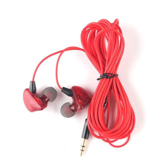 Wired Earphone In-ear HiFi Stereo Long Cable 3.5mm Plug Music Earbuds Monitoring Headphone for Live Broadcast