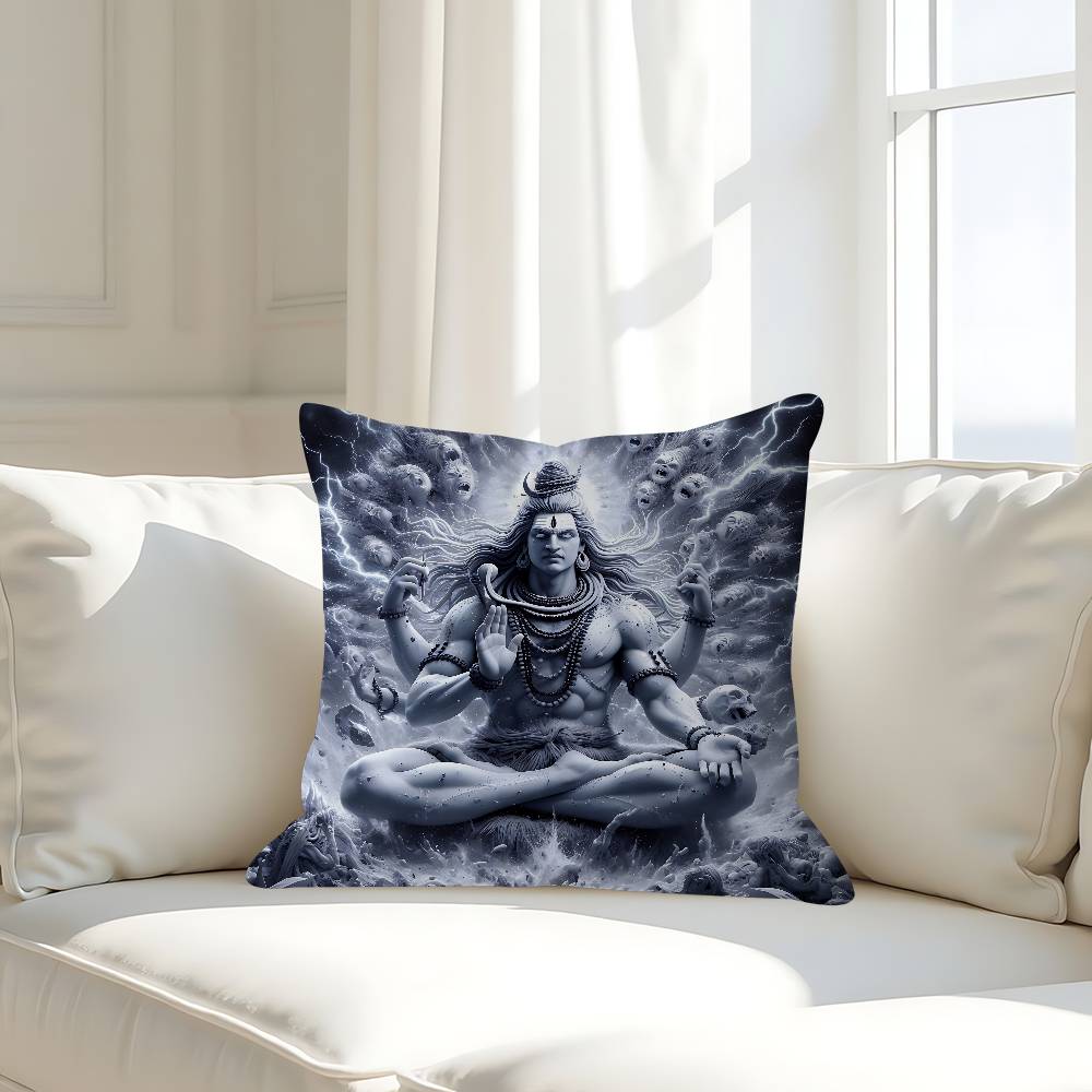Gott mit uns Schädel 45*45cm Kissenbezug Dekokissenbezug Heimkissenbezug für Couchkissen