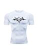 Men Tight Fitting T-shirt for Fitness Running Sportser Fitness Stretch Sweat Absorbing Fast Drying Summer Jogging Sweat Absorbing Tight Fit Top