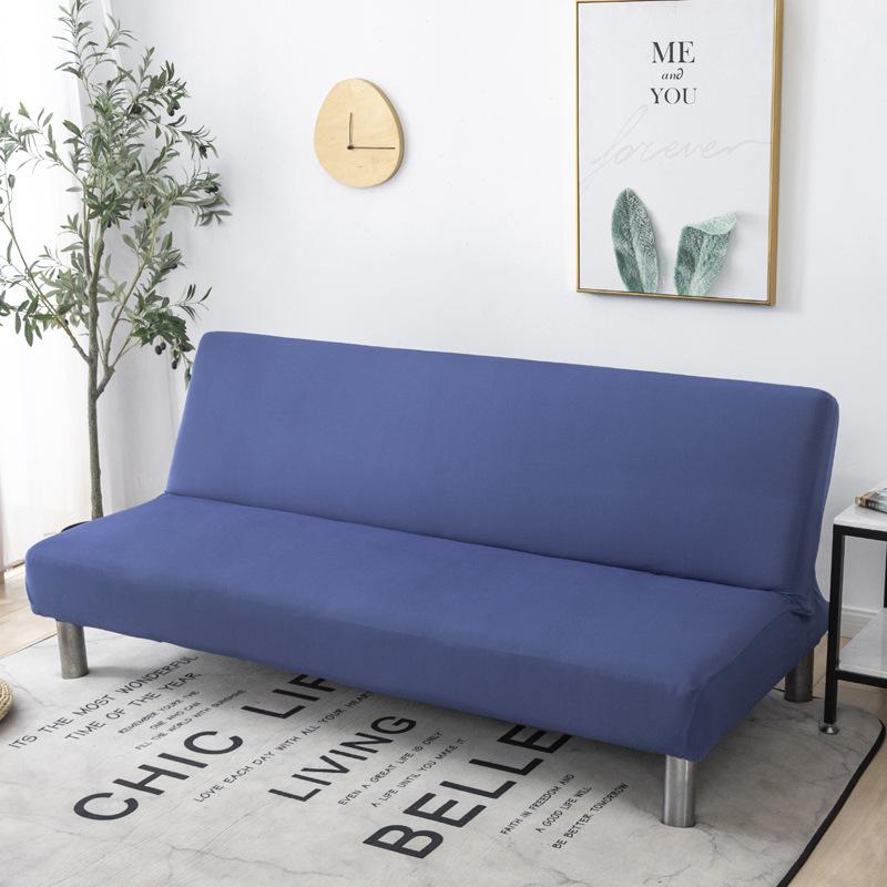 Solid Color Without Armrest Sofa Bed Cover Elastic Stretch Foldding Couch Covers Removable Washable Slipcover Living Home el