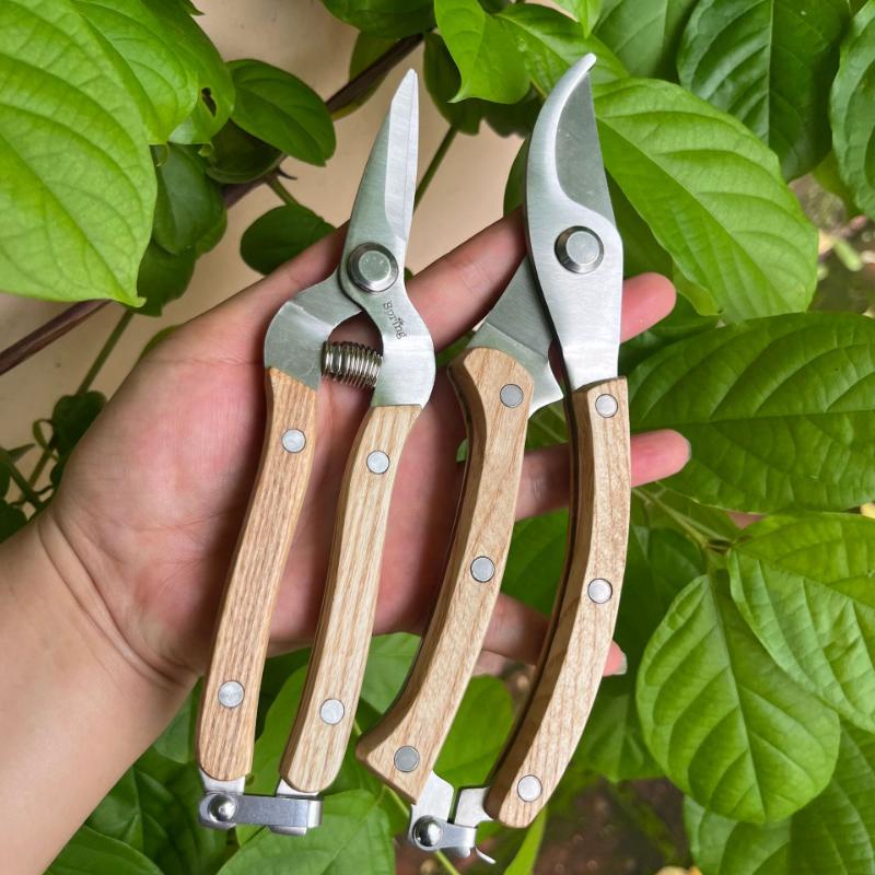 Holzmaserung Griff Gartenschere Blumenschere Zweigschere Obstschere Multifunktionale Ellbogenschere Gartenwerkzeuge