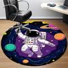 1pc Space Explorer Office Round Area Rug, Under Office Chairs Bedroom Living Room Home Decor, Room Deco