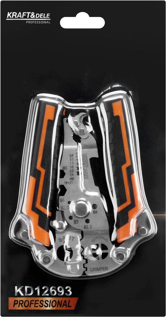 Multifunctional Folding Pliers, Cable Stripping Crimper KD12693
