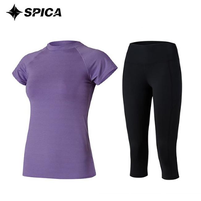 Seupika Yoga Set T-Shirt Sleeveless Leggings Spa524703