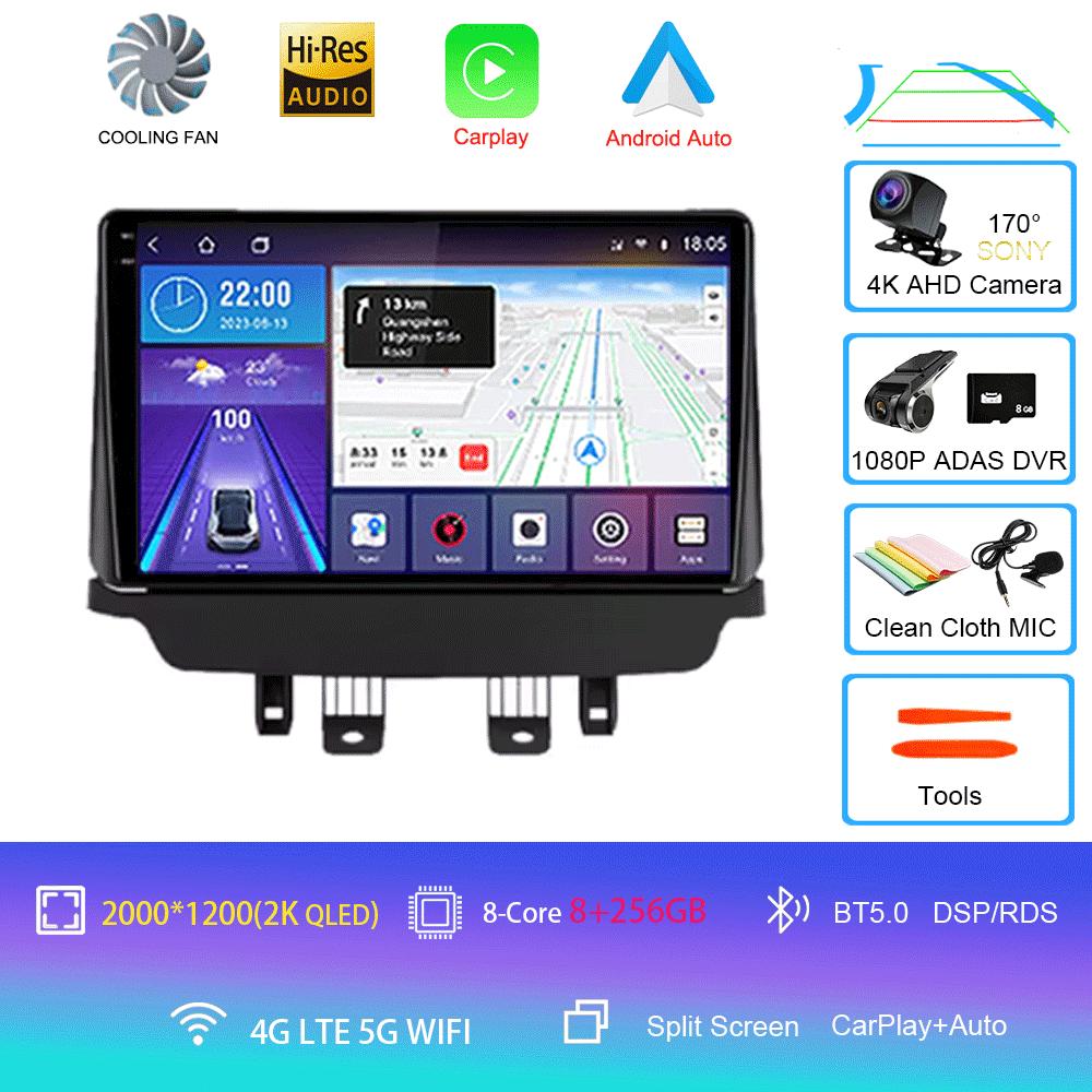 For Mazda CX-3 CX3 Mazda 2 DK 2014-2021 CarPlay IPS DSP Android 14 Car Radio GPS Multimedia Player Navigation 2000*1200P HU DVD