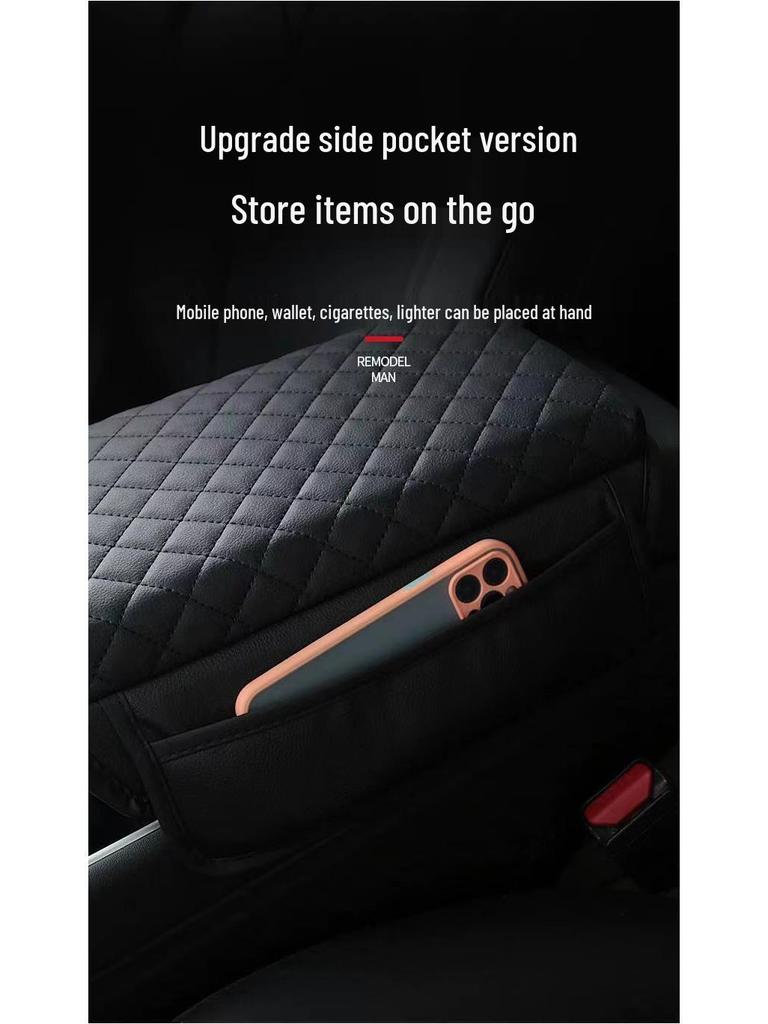 Tesla Model 3/Y Console Armrest Pad: Elevated, Thickened Protective Cover Box
