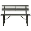 VidaXL Banc de jardin 110 cm Acier Noir