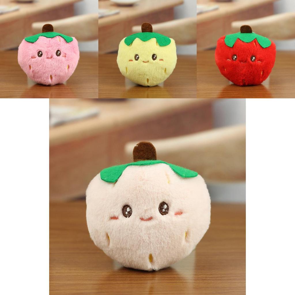 Adorable Strawberry Plush Keychain Soft Toy Cute Fruit Decoration For Bags Keys And