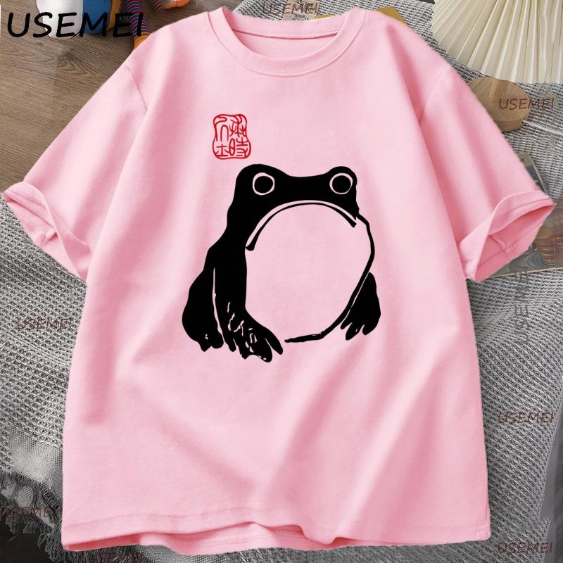 Japanese Frog Matsumoto Hoji Toad T Shirt Frog Lover TShirt Women Short Sleeve Y2k Clothes Unisex Clothing Casual High Quality Tee